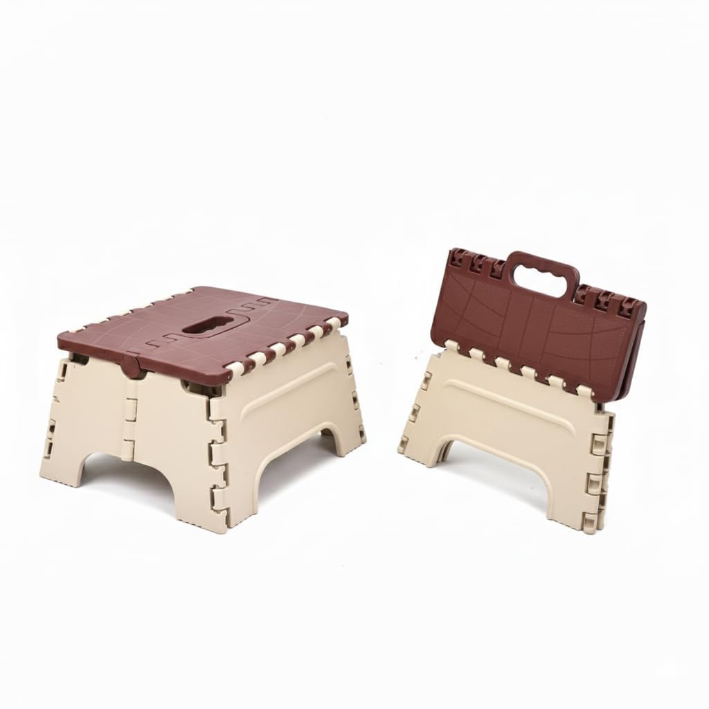 7-Inch Folding Stool – Compact, Portable Step Stool, Lightweight Plastic Design, Slip-Resistant, Ideal for Kitchen, Bathroom, Camping & Travel (Multicolour)-picture-13