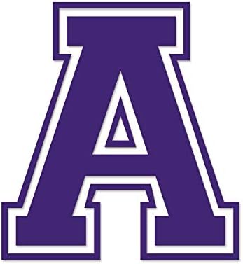 amazon com applicable pun varsity letter a vinyl decal for outdoor use on cars atv boats windows and more purple 7 inches tall automotive