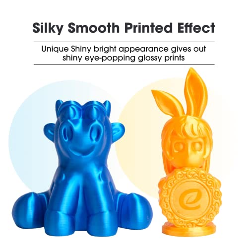 Image of eSUN Silk PLA Filament 1.75mm, Silky Shiny 3D Printer Filament PLA, Dimensional Accuracy + /- 0.05mm, 1KG Spool (2.2 LBS) 3D Printing Filament for 3D Printers, Silk Purple