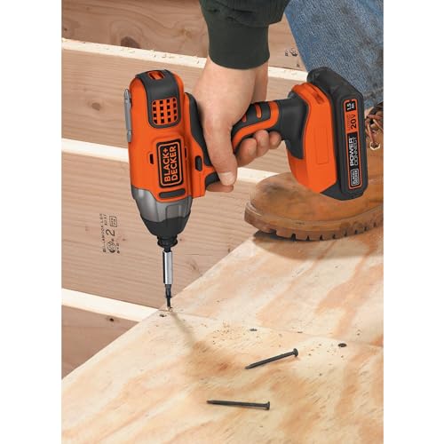 BLACK+DECKER 20V MAX* POWERCONNECT 1/4 in. Cordless Impact Driver Kit (BDCI20C)