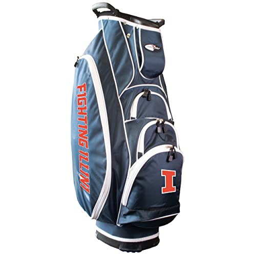 Team Golf Ncaa Illinois Albatross Golf Bag Lightweight, 10-Way Club Divider, Spring Action Stand, Insulated Cooler Pocket, Velcro Glove And Umbrella Holder &Amp; Lift Assist Handles