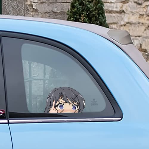 Higimono 5.1" For Sakurajima Mai Peeker Car Decals Fuel Tank Cap Windshield Auto Body Scratch-Proof Car Accessories #TOP1