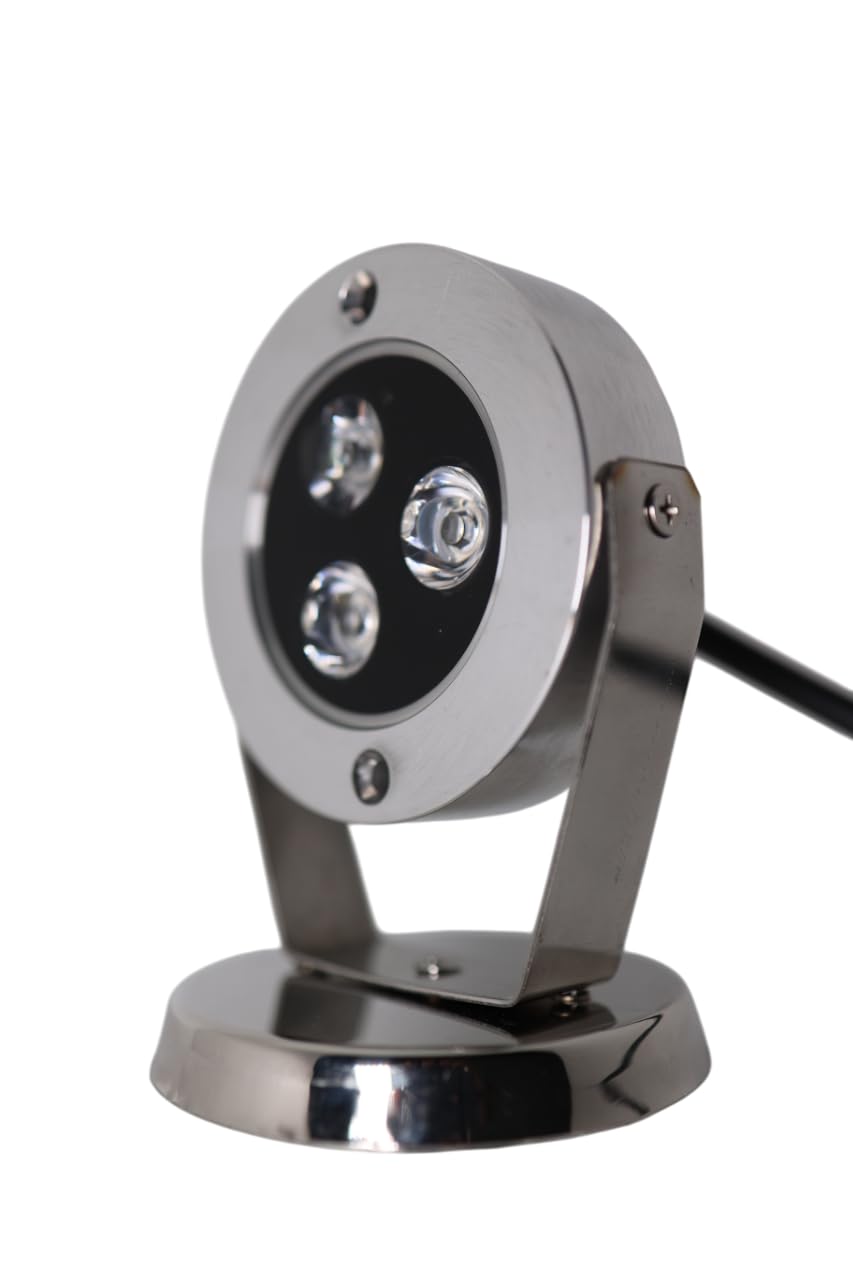 OM SHAKTI ENTERPRISE White LED Fountain Light - Waterproof, Submersible for Underwater Lighting in Pools & Fountains