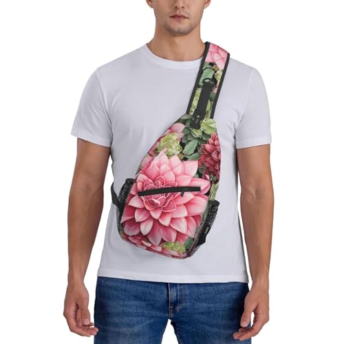 Bolso bandolera unisex con diseño de planta de loto ligero miniatura 7