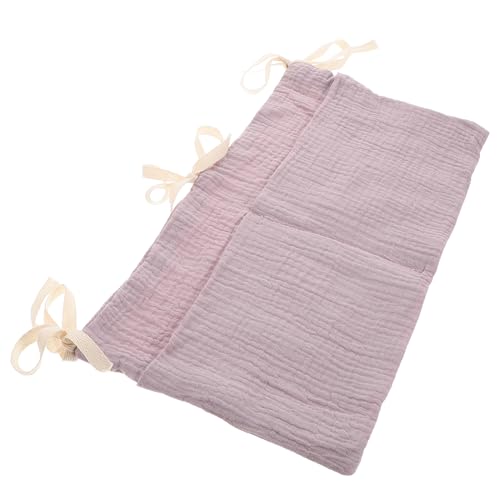 Toddmomy Hanging Organizer 2 Pockets Stroller Storage Bag Diaper Caddy for Changing Table Universal Stroller Organizer Cotton Wall Shelf