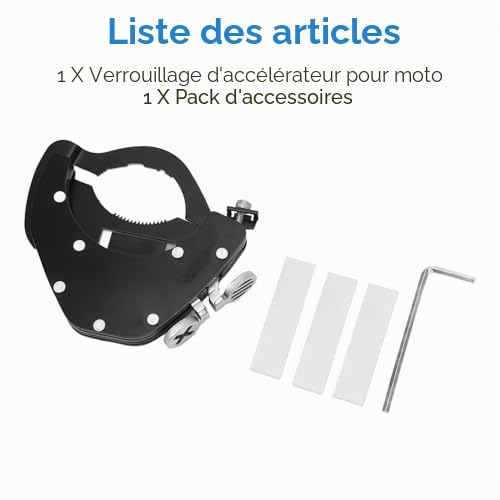 Yosoo Health Gear Régulateur de Vitesse Universel pour Moto, Verrou d'Accélérateur Réglable, Support d'Accélérateur Supérieur