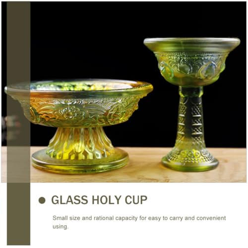 Coupe d'offrande en verre bouddhiste Zerodeko compacte pour autel