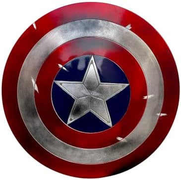 Damage Cap America Metal Shield Cosplay 1:1 Replica Battle Damage Cap America Shield for Cosplay Or Roleplay Shield Gift Item