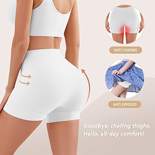 YADIFEN 3 Pack Slip Shorts for Women Under Dress, Anti Chafing Underwear Seamless Shaping Boyshort Panties Comfy Shorts4
