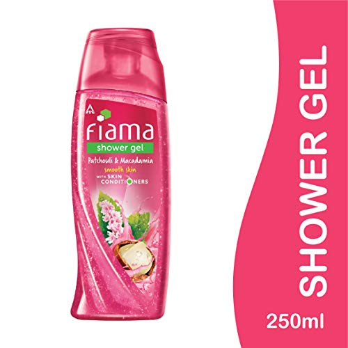 Image of Fiama Di Wills Patchouli and Macadamia Pure Indulgence Shower Gel, 250ml And Fiama Peach And Avocado Mild Dew Shower Gel, 500ml