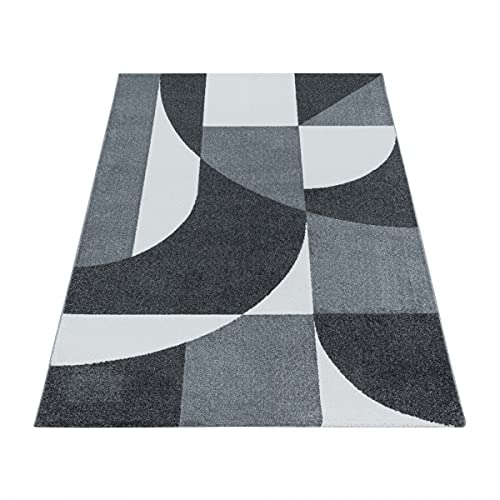 Tapis fermeture éclair gris 80x250 de couloir moderne - 4