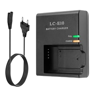 LC-E10C LC-E10 LP-E10 Chargeurs de Batteries, Charge Rapide Compatible avec Canon EOS 1100D / 1200D / 1500D / 3000D / X50 / Rebel T3, Chargeur Batterie Appareil Photo Canon