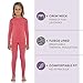 Rocky Thermal Underwear Kids Girls Thermal Underwear Set Long Johns kid Thermals Kid Base Layer kids thermals top bottom set, Coral, Large, Standard-185 GSM, THERMALS SET