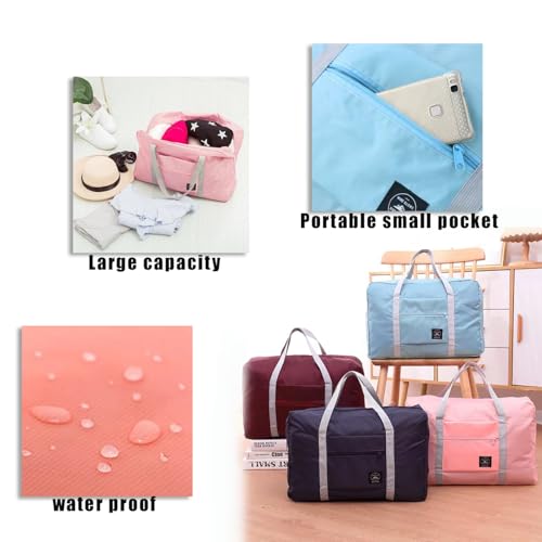 Travel Duffle Bag for Men & Women - Weekender Gym Bag, Hospital Delivery Bag & Airplane Carry-On with Trolley Sleeve（Navy blue)4