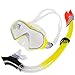 Produktbild Schnorchelsets Schnorchelmaskenbrille Tauchen Gehärtetes Glas Einstellbare Schnallen Volltrocken Anti-Fog-Ausrüstung Erwachsene 2 Farbe MUMUJIN (Color : Yellow)