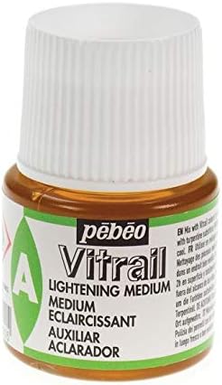 PEBEO 45 ml Vitrail Lightening Medium Stained Glass Effect Glass Paint, Transparent, 051000