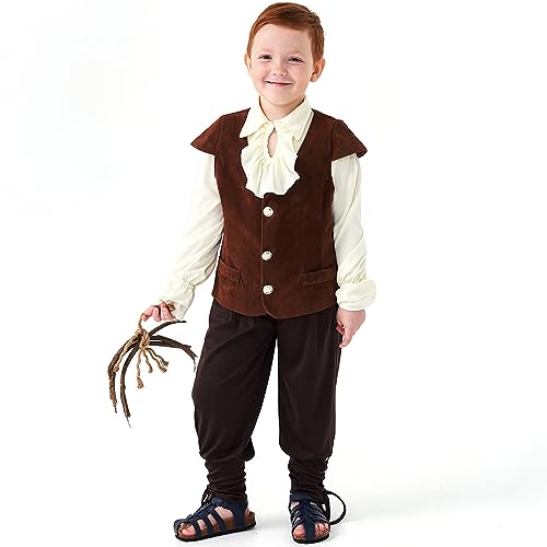 Kids Renaissance Viking Costumes Pirate Pants Steampunk Cosplay Halloween4