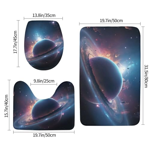 Tapis de bain antidérapants Space Planet lot de 3 pour wc - 3