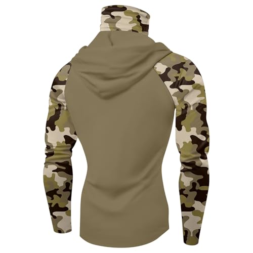 Camo Long Sleeve Shirt Men Uv Protection Dry Fit Clothes Beach Polyester Apparel Fishing Shirt with Hood3