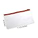 BCP 10pcs Clear Color PVC Plastic Soft Zipper Invoice Bill Bag, Pen Pouch Pen Bag, 7-1/2 x 4inches- Zipper Random Color