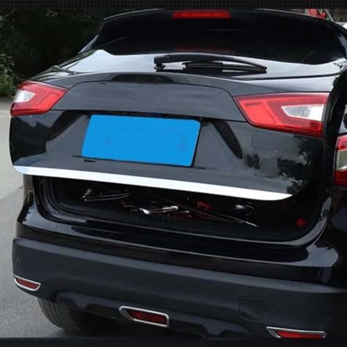 WUURAA Adesivo per Rivestimento del portellone Posteriore del Bagagliaio dell'auto per Nissan Qashqai J11 2016-2021, Copertura del portellone del Coperchio del Bagagliaio in Acciaio Inossidabile