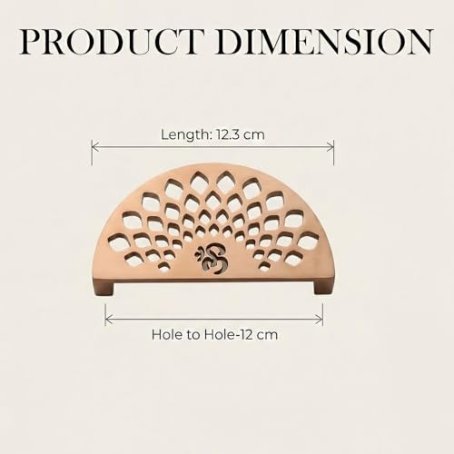 Image of Om Design Cabinet Handle /5 Inch Door Handles for Wardrobe /Door Handle /Stainless Steel (PVD Rose Gold) Set of 1-| 3 Years Warranty |