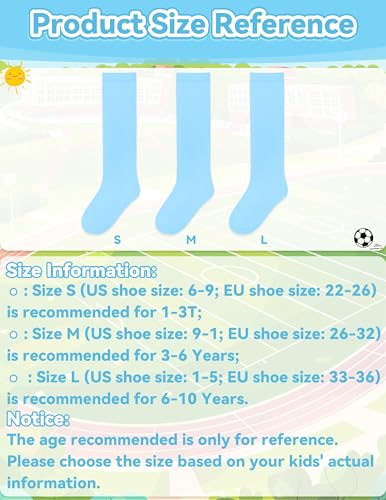 Image of Olreco Kids Soccer Socks Toddler Baseball Socks 3D Heel Youth Softball Sock for Girls Boys Football Accessories Cotton
