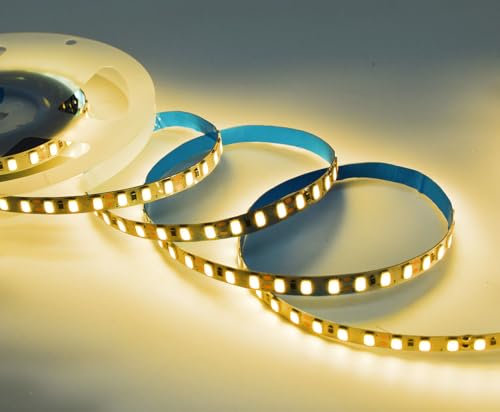 Image of AC110-130V LED Strip Lights,Dimmable 10000LM 16.4ft /5m SMD 2835 600 LEDs Waterproof IP68 LED Lights Strip Ribbon, More Brightness Than Low Voltage LED Strip Lights (Warm White 3000K)