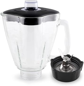 5 Cup Blender Glass Jar Clover Leaf Shape Replacement Parts with Blade for Oster Osterizer NOT fit Pro Master or Versa models