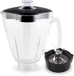 5 Cup Blender Glass Jar Clover Leaf Shape Replacement Parts with Blade for Oster Osterizer NOT fit Pro Master or Versa models