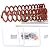 12 Steps Attic Ladder Wall Mounted Pull Down Loft Steps Folding Stairs Al-Mg Alloy Telescopic Loft Ladder with Armrests for Basements Home, 10.17ft Height (Orange White)