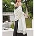 RIIQIICHY Ladies Ivory Scarf Pashmina Shawls and Wraps for Wedding Scarfs for Women Winter Warm RIIQIICHY Ladies Ivory Scarf Pashmina Shawls and Wraps for Wedding Scarfs for Women Winter Warm