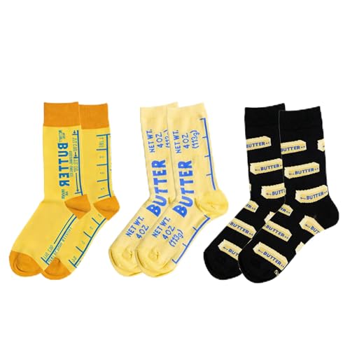 Simramly Butter Socks Funny Novelty Food Lover Socks for Women & Men