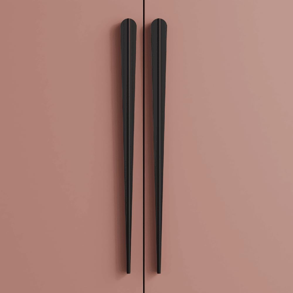 LAPO 2 Piece 24-Inch Aluminum Kitchen Cabinet Handles, Modern Handle for Wardrobe, Office Drawers, Cupboards, and Home Furniture – Sleek Design with Durable -Black Finish-image-19