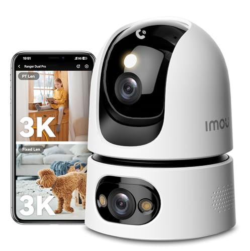 Image of Imou 10MP Security Camera Indoor, Dual-Lens 360Pan-Tilt Baby Monitor & Pet Camera for Home Security, Color Night Vision, Human /Pet /Sound /Motion Detection, 2.4 /5GHz WiFi, No Monthly Fees Required