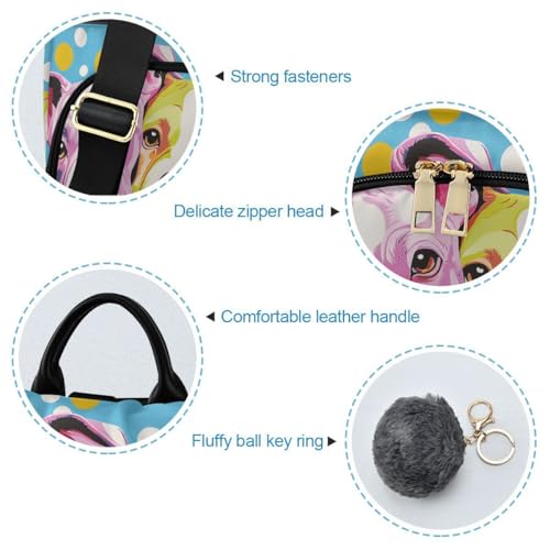 Image of ALAZA Cute Polka Dots Pitbull Dogs Trips Hiking Camping Rucksack Pack for Women