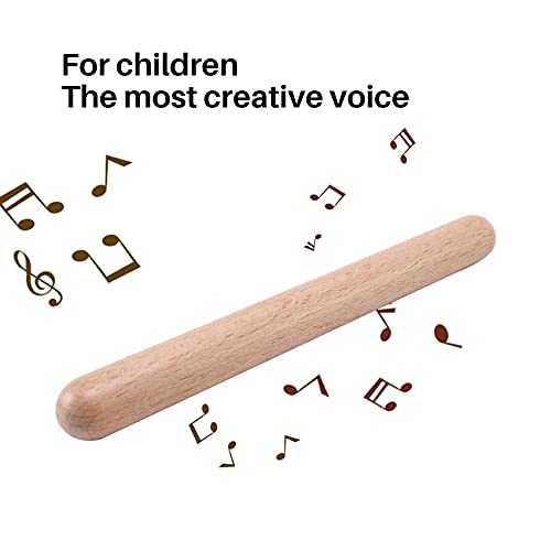 Bruafsir 8 Pairs Classical Wood Claves Percussion Instrument Natural Hardwood Rhythm Sticks Percussion Rhythm Sticks Gift - Image 3