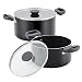 Farberware 21999 Neat Nest Dishwasher Safe Nonstick Saucepot Pots and Pans Set, 4 Piece, Black