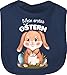 Shirtracer Ostergeschenke Ostern Baby Kleidung - Mein erstes Ostern Hase Aquarell - Unisize - Navy Blau - Geschenk - BZ12 - Baby Lätzchen Baumwolle