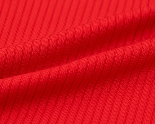 Image of Women's Cotton Rich Padded Wire-Free Everyday Bra, Seamless Self-Stripe Full Coverage T-Shirt Bra (Red)