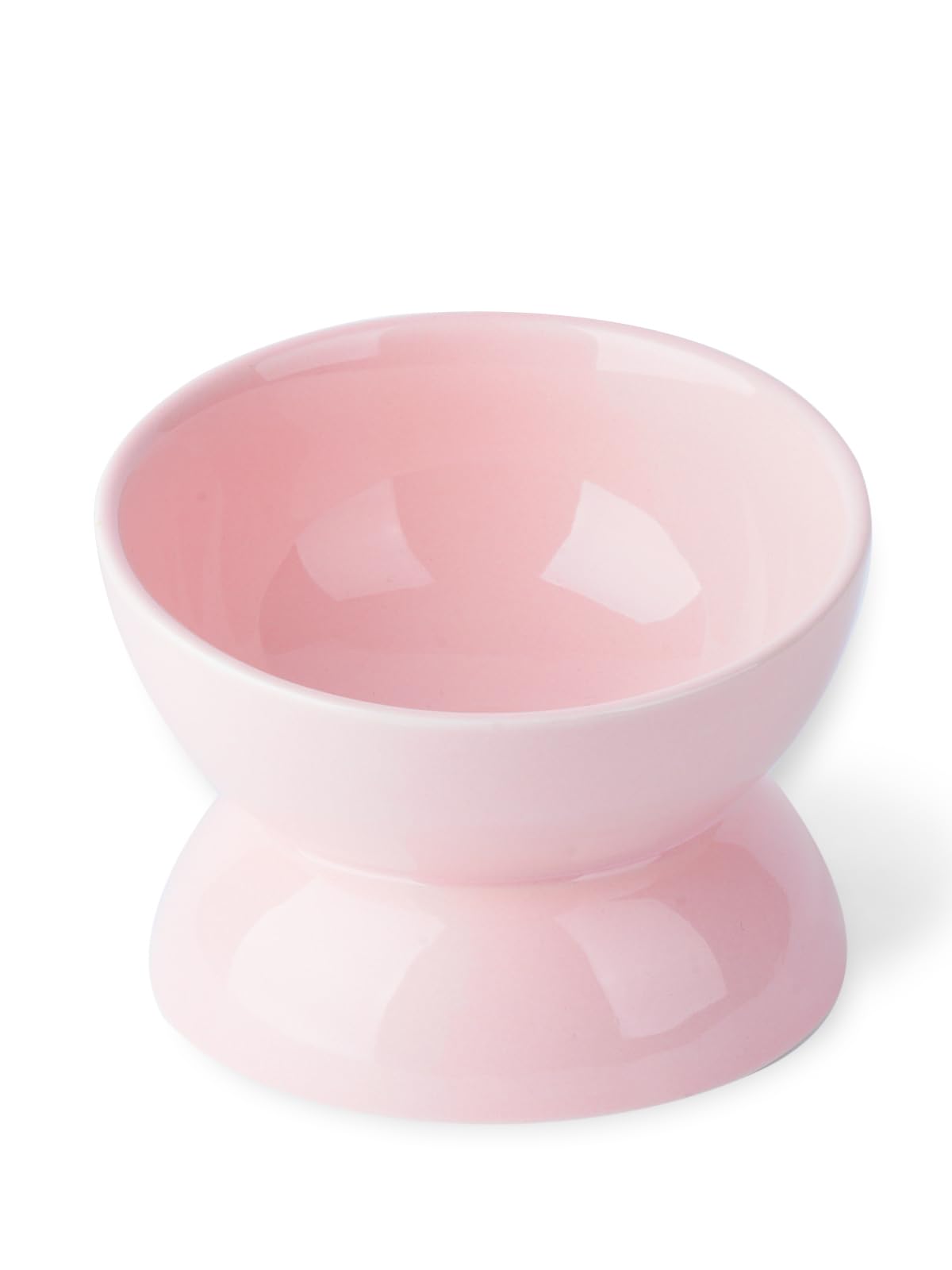 Cat Food Bowl, 16 OZ Ceramic Elevated Cat Dish, 15° Tilted and Raised Pet Water Bowl, Anti Vomiting Protect Pets' Spines and Whisker Fatigue