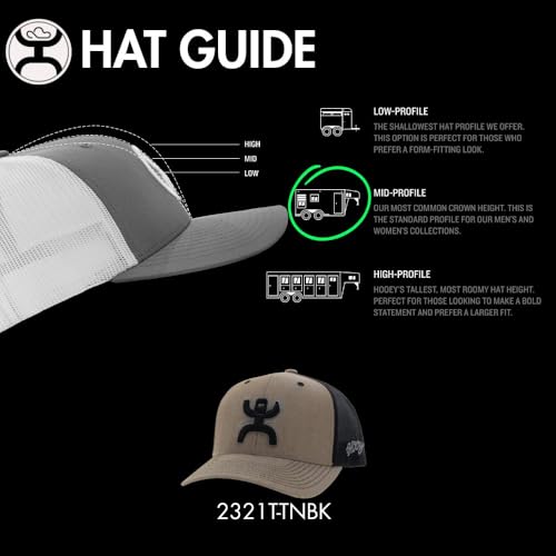 Image of HOOEY Arc Trucker Hat for Men - Adjustable Snapback Baseball Cap - Western Work Hat for Welders Structured 6 Panel