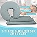 Premium Microfiber 3 Piece Massage Sheet Set by NRG - Includes Massage Table Flat Sheet, Fitted Sheet and Face Rest Cover - 100% Double Brushed Polyester, Soft as Silk - 120 GSM - Color: Ocean