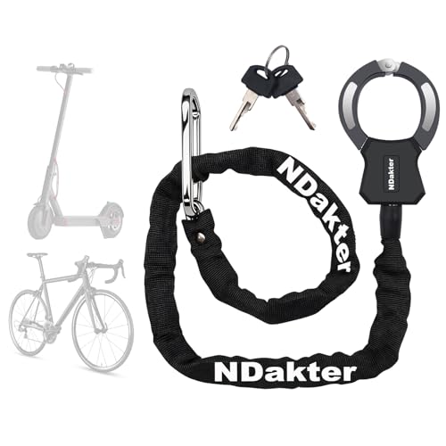 NDakter Electric Scooter Lock Anti Theft with 2 Keys, 42 Inch High Security Bike Chain Lock, Suitable for Scooter, Electric Bike, Door, Gate, Fence and Daily Use at School & Park & Home