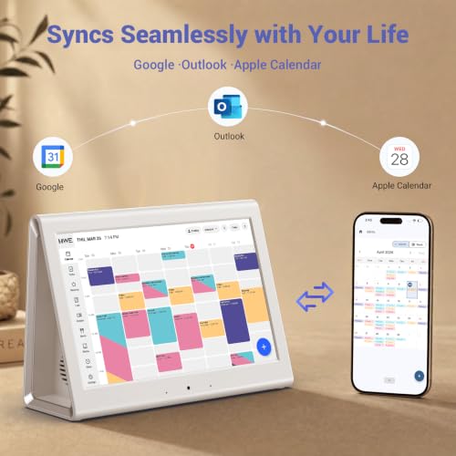 KEVZEZY 2026 New Upgraded Smart Digital Calendar Family Wall Planner, WiFi Sync Color-Coded Schedule, Interactive Chore Chart & Meal Plan, HD Touchscreen Desktop Smart Calendar with 32GB Photo Frame — view 6