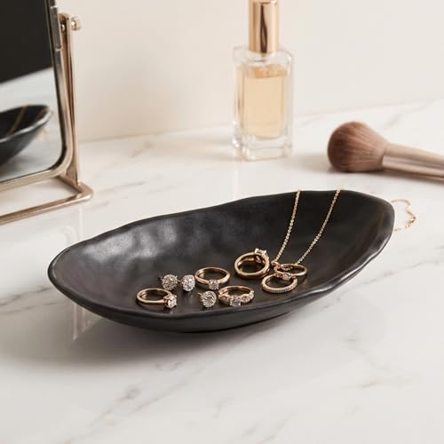 Cuenco para llaves ovalado Nuiorfty negro para mesa de entrada y joyas 4