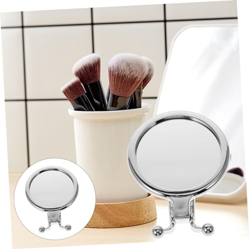 Espejo compacto redondo plegable para maquillaje 2 pcs miniatura 5