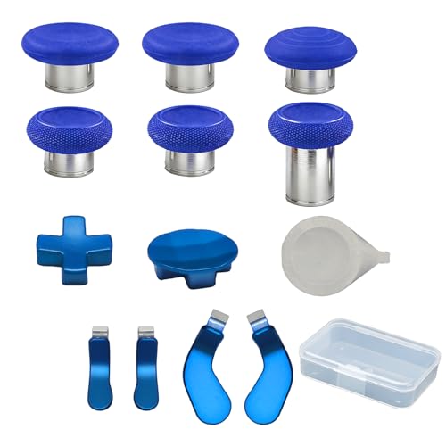 Image of 13 in 1 Accessories for Xbox One Elite Series 2 Controller,Metal Thumbsticks for Xbox Elite Controller Series 2 Core,Elite Controller Series 2 Controller Accessory Replacement Parts(All Blue)