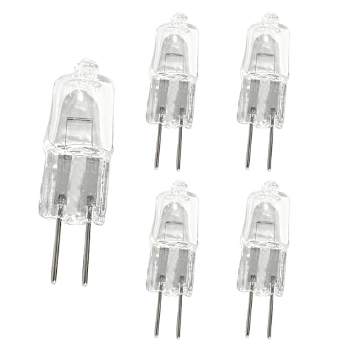 DLEDMOP G4 12V ampoules halogènes 35W lampes type JC lumineuses Verre transparent Dimmable pour une utilisation intérieure et extérieure Lumières sécurité Lampes bureau (35W / 5PCS)