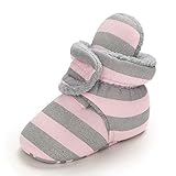  MASOCIO Botas Bebe Niño Niña Invierno Botines Botitas Bebé Recién Nacido Zapatillas Casa Patucos Pantuflas Zapatos Primeros Pasos Talla 19 Rosa 6-12 Meses